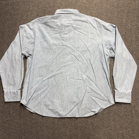 Polo Ralph Lauren New Classic Western Shirt Mens XXL 2XL Blue Chambray Vtg 90's - Picture 4 of 10